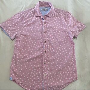 Sovereign Code Men's Pink Casual Button Down Shirt, Size Medium